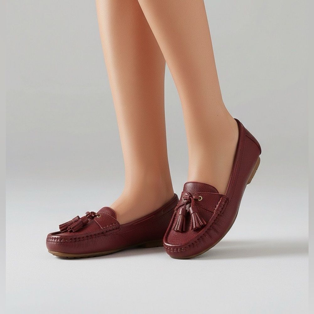 •	Isaac Mizrahi Live! Leather Driving Loafers Tassels 7M